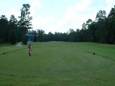 Drive from the tee on #6 or #7, I forget.