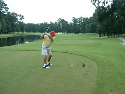 Dad hit a good tee shot here - #13 I believe