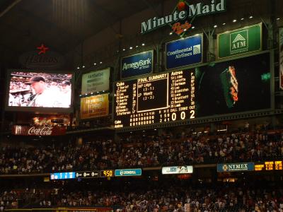 Final numbers on the big board.