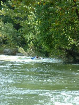...and safely on through the whitewater goes Emily