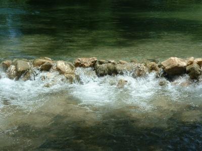 Sunlight reflecting on the small falls is beyond description.  God is good!