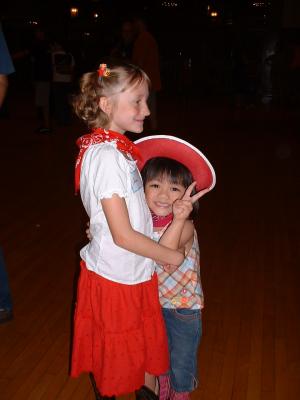 Anna and Hope share a hug